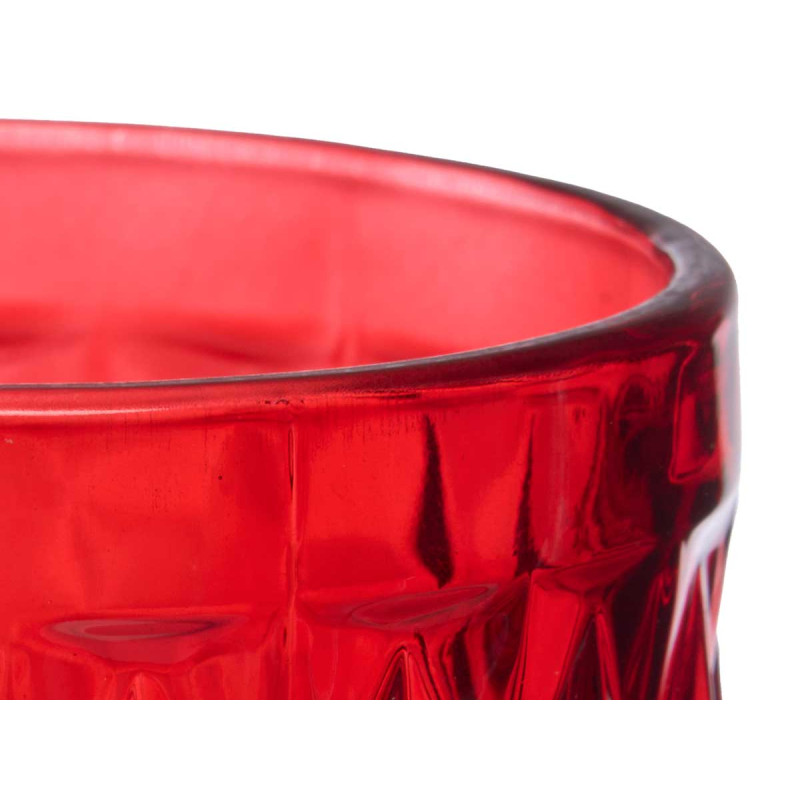 BICCHIERE DIAMANTE ROSSO 370 ML