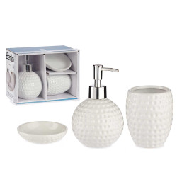 SET BAGNO 3PZI ROTONDO FORMA PALLA BIANC