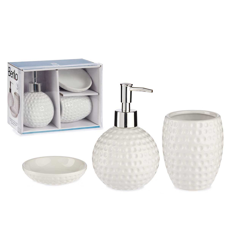 CONJ WC 3 PÃS REDONDO FORMA BOLA BRANCO