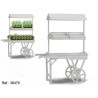 PRESENTOIR BOIS BLANC 2 ETAGERES PLAFOND