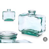 RECTANGULAR RECYCLED GLASS VASE 22 CM
