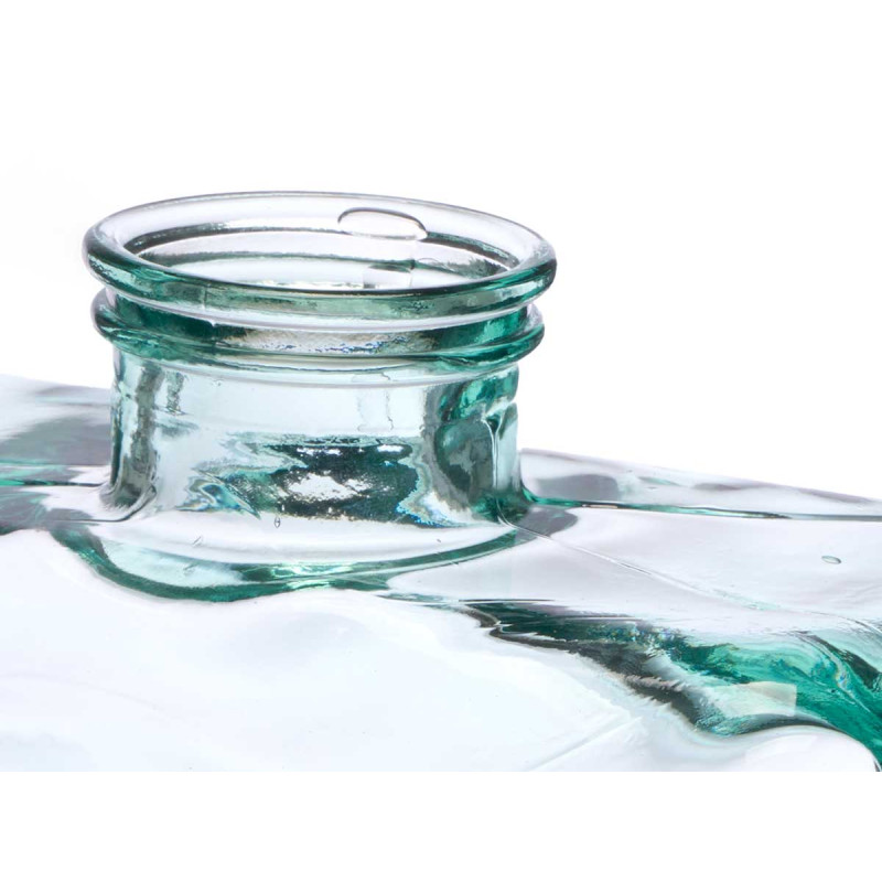 RECTANGULAR RECYCLED GLASS VASE 22 CM