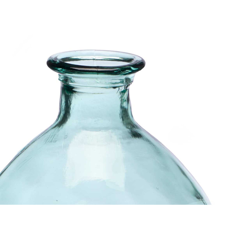 VASE EN VERRE RECYCLÉ RAYÉ 26 D X 40 CM 12 L