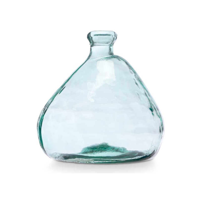 IRREGULAR RECYCLED GLASS VASE 33 CM