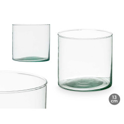 VASO VETRO RICICLATO CILINDRO 13 D X 13 CM