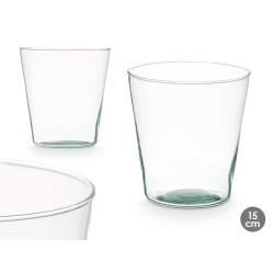 VASO VETRO RICICLATO CONICO 14 D X 14 CM