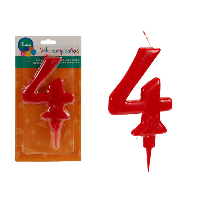 BIG RED BIRTHDAY CANDLE 4