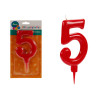 BIG RED BIRTHDAY CANDLE 5