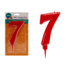 CANDELINA COMPLEANNO 7 ROSSA GRANDE
