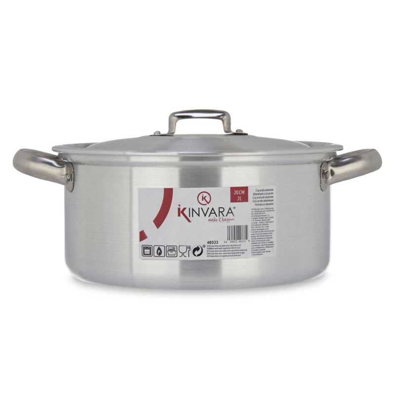CASSERUOLA 20 CM 3L ALLUMINIO