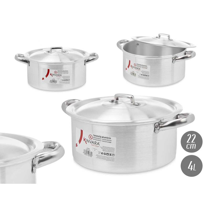 CAÃAROLA 22 CM 4 L ALUMINIO