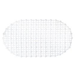 TAPIS DE DOUCHE ANTIDÉRAPANT BLANC 34X63 CM