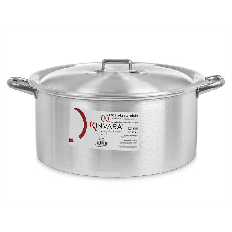 CASSERUOLA 36 CM 18L ALLUMINIO