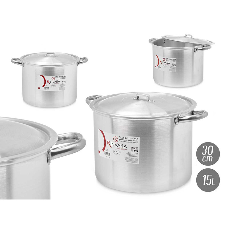 ALUMINIUM COOKING POT 30 CM 15 L