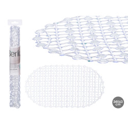 TAPIS DE DOUCHE ANTIDÉRAPANT TRANSPARENT 34X63 CM