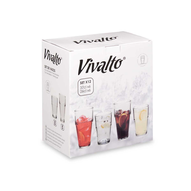 SET 12 VASOS LISOS