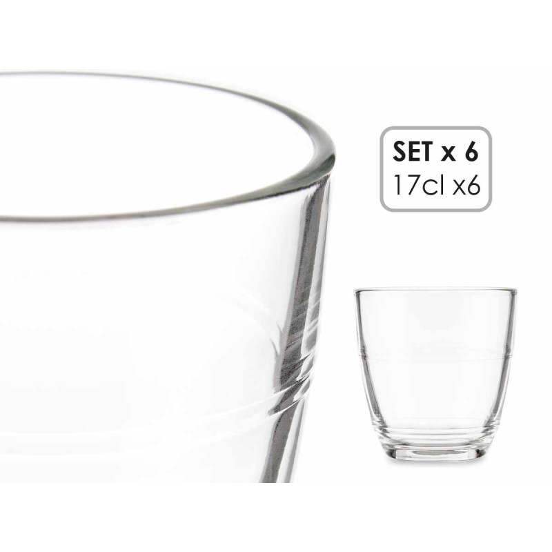 SET 6 VASOS CORTADO 90ML