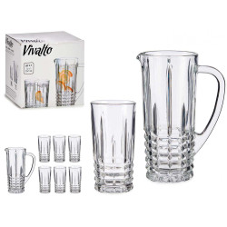 SET CARAFFA 1L E 6 BICCHIERI ACQUA 250ML LIN