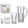 CONJ JARRO 1L E 6 COPOS AGUA 250ML LINHAS