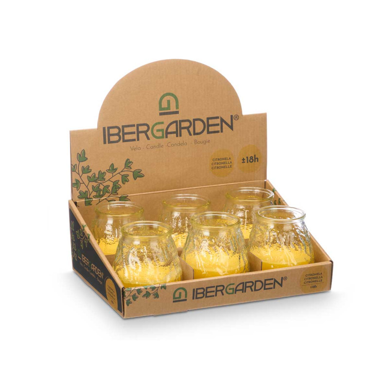 VELA CITRONELA RELIEVE TRANSPARENTE