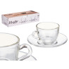 TAZA VIDRIO CAFE 85ML CON PLATO