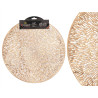 ROUNDED TABLE MAT GOLD FLOWER