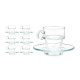 TAZA VIDRIO CAFE 90ML CON PLATO