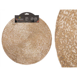 TOVAGLIETTA ROTONDA RIGHE DORATA