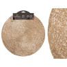ROUNDED TABLE MAT GOLD STRIPED
