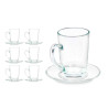TAZA VIDRIO CAFE CON LECHE 200ML CON PLATO