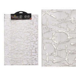 RECTANGULAR TABLE MAT SILVER LETTERS