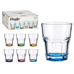 BICCHIERE BASE COLORATO 285ML ASS 6 COL