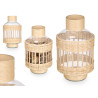 GARRAFA DECORATIVA VIDRO E RATTAN PED