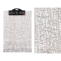 RECTANGULAR TABLE MAT SILVER STRIPED