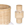 SUPORTE VELA VIDRO E RATTAN GRD