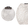 ROUNDED TABLE MAT SILVER FLOWER