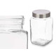 SQUARE GLASS JAR 1L STEEL LID