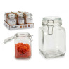 SQUARE GLASS JAR 1,2L HERMETIC LID