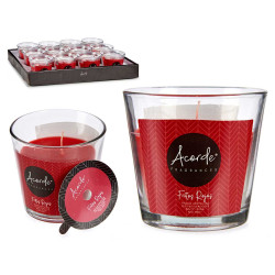 BOUGIE VERRE FRUITS ROUGES 28 H
