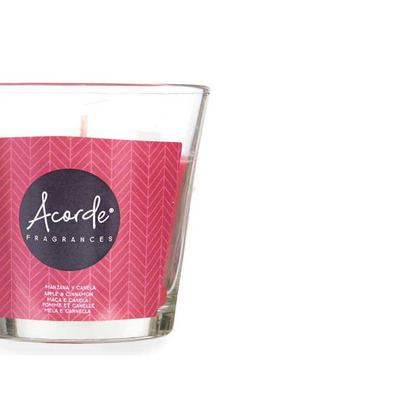 BOUGIE VERRE POMME ET CANELLE 28 H