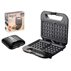 PIASTRA WAFFLE SEMPLICE NERA 750W
