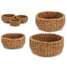 SET 3 ROUND BASKETS ESPARTO GRASS