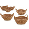 SET 3 ROUND BASKETS WITH HANDLE