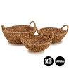 SET 3 ROUND BASKETS WITH HANDLE