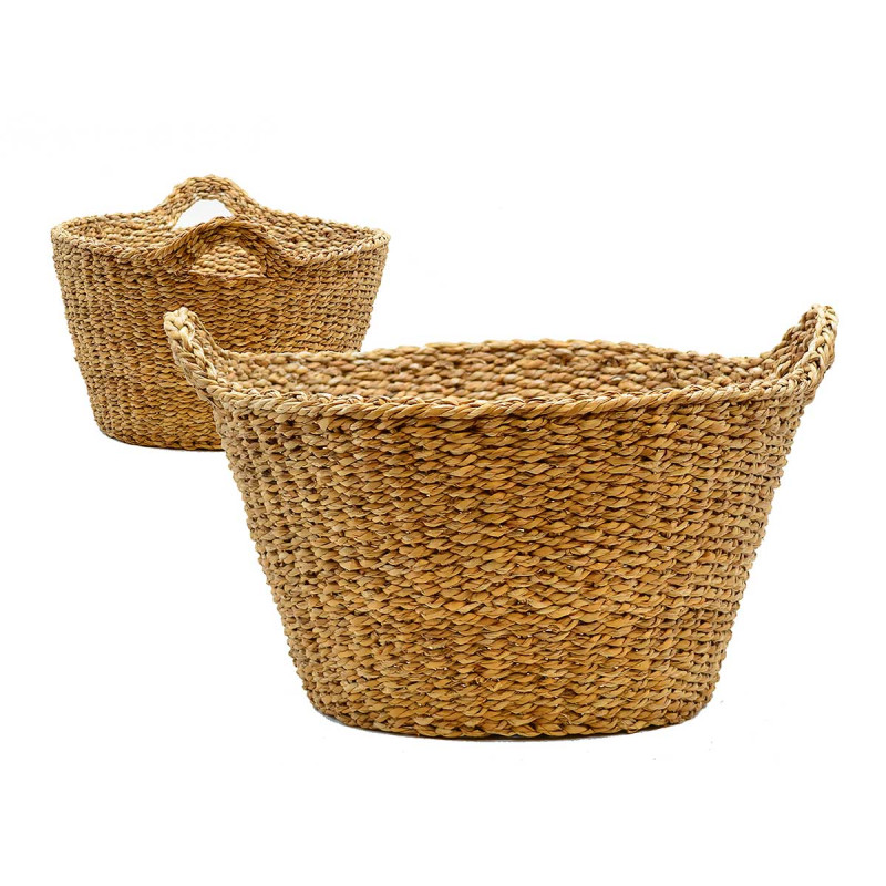 MED ROUND BASKET WITH HANDLE 14L
