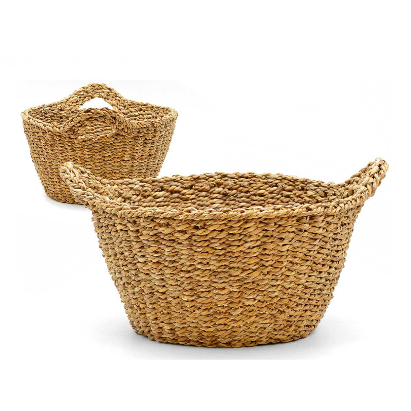 SMALL ROUND BASKET WITH HANDLE 8L
