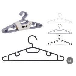 SET 6 HANGERS ASSORTED 3 NEUTRAL COLOURS