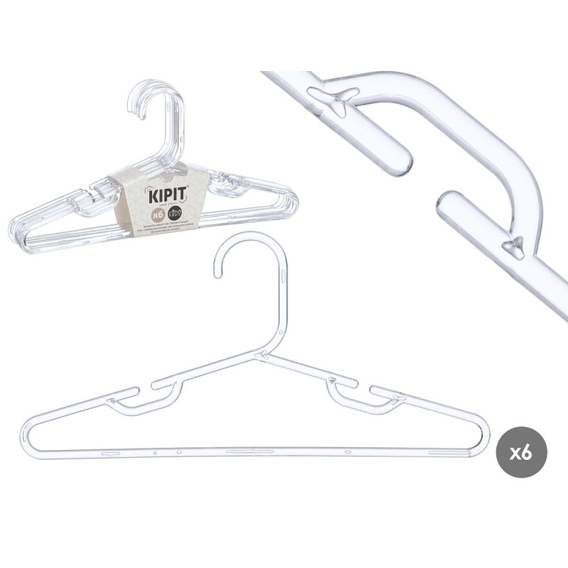 SET 6 PERCHAS INFANTIL TRANSPARENTE