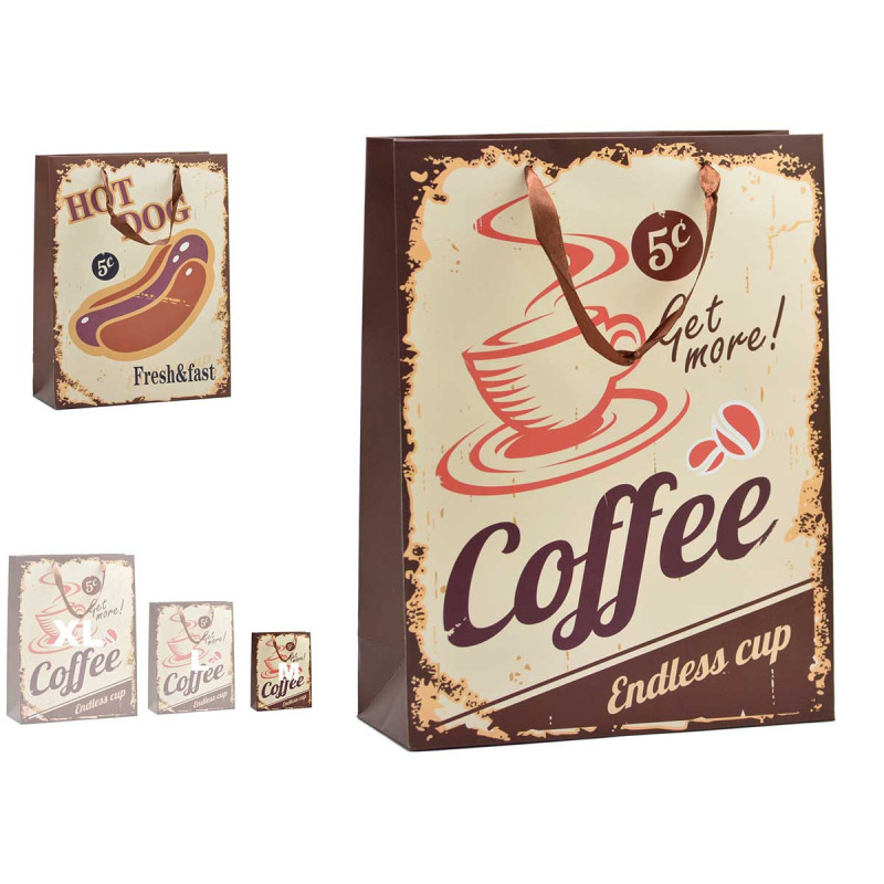 BORSA REGALO HOTDOG & COFFEE PICC ASS 2