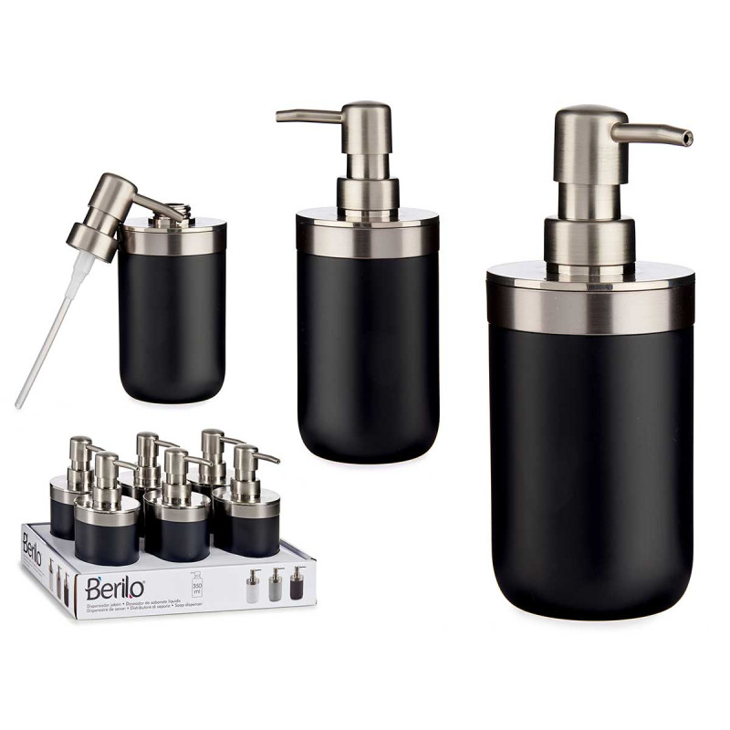 DOSEADOR PRATEADO PRETO 350ML